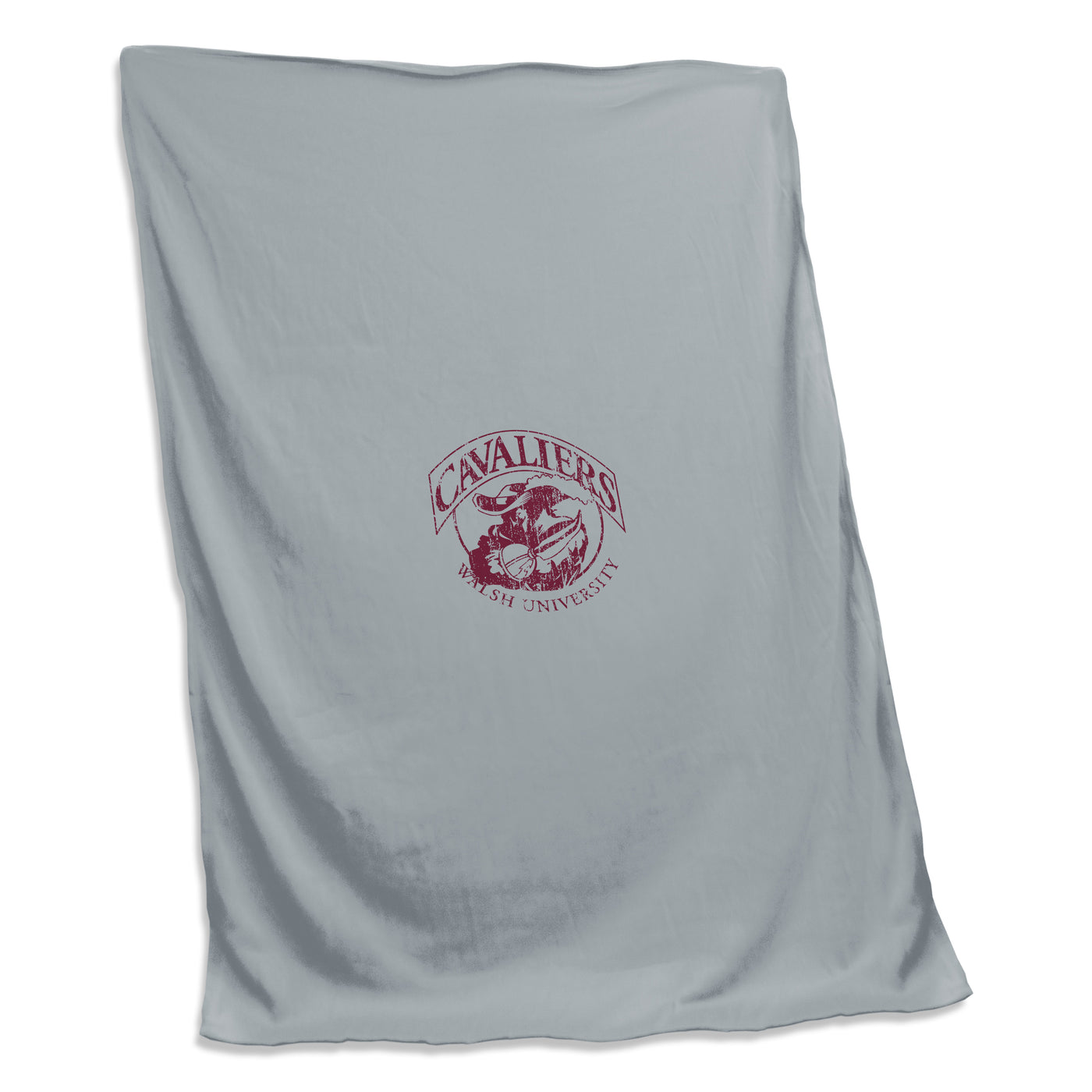 Walsh University Gray Sweatshirt Blanket (Screened)