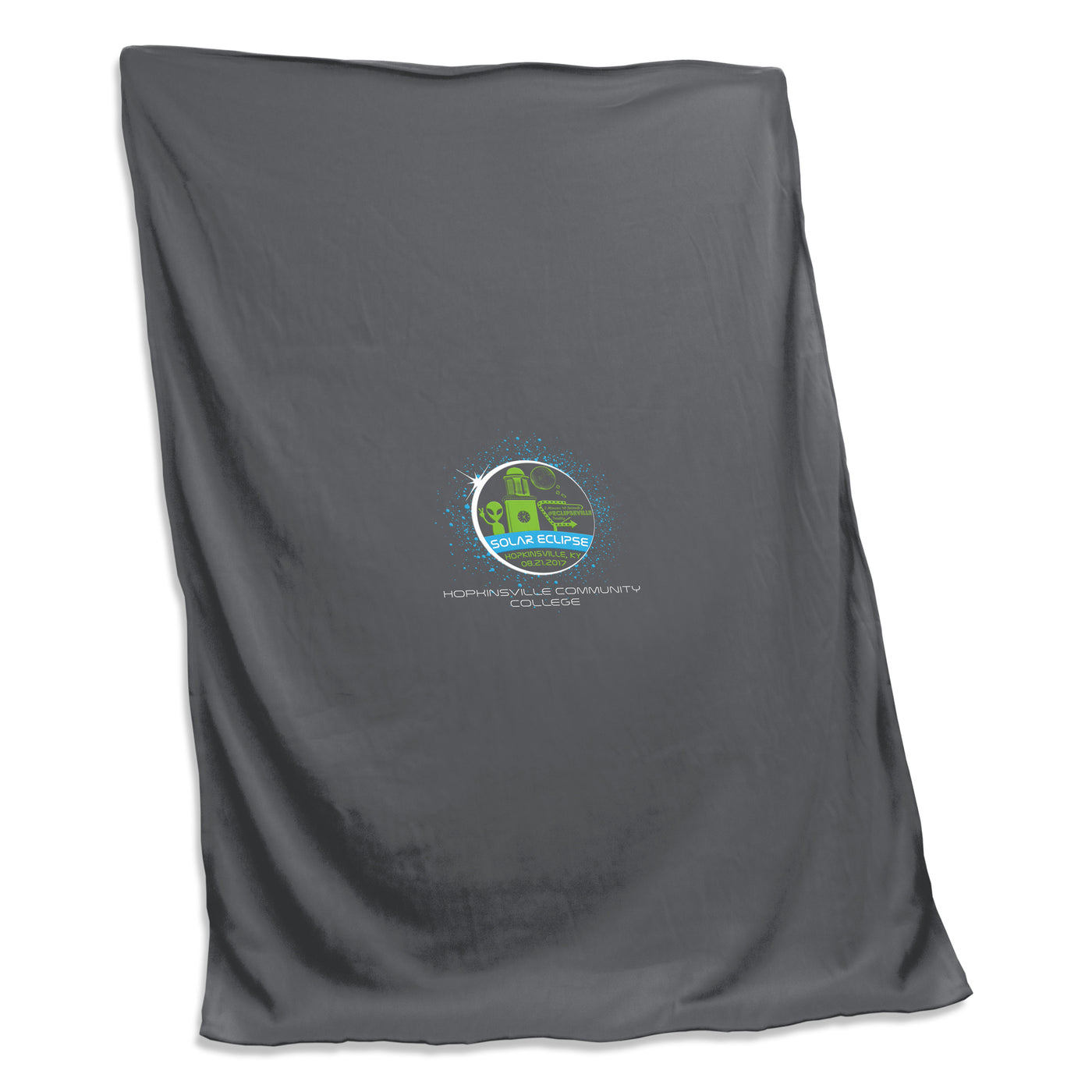 Hopkinsville CC Charcoal Eclipse Sweatshirt Blanket (Screened)