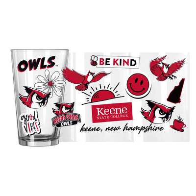 Keene State 16oz Native Pint Glass
