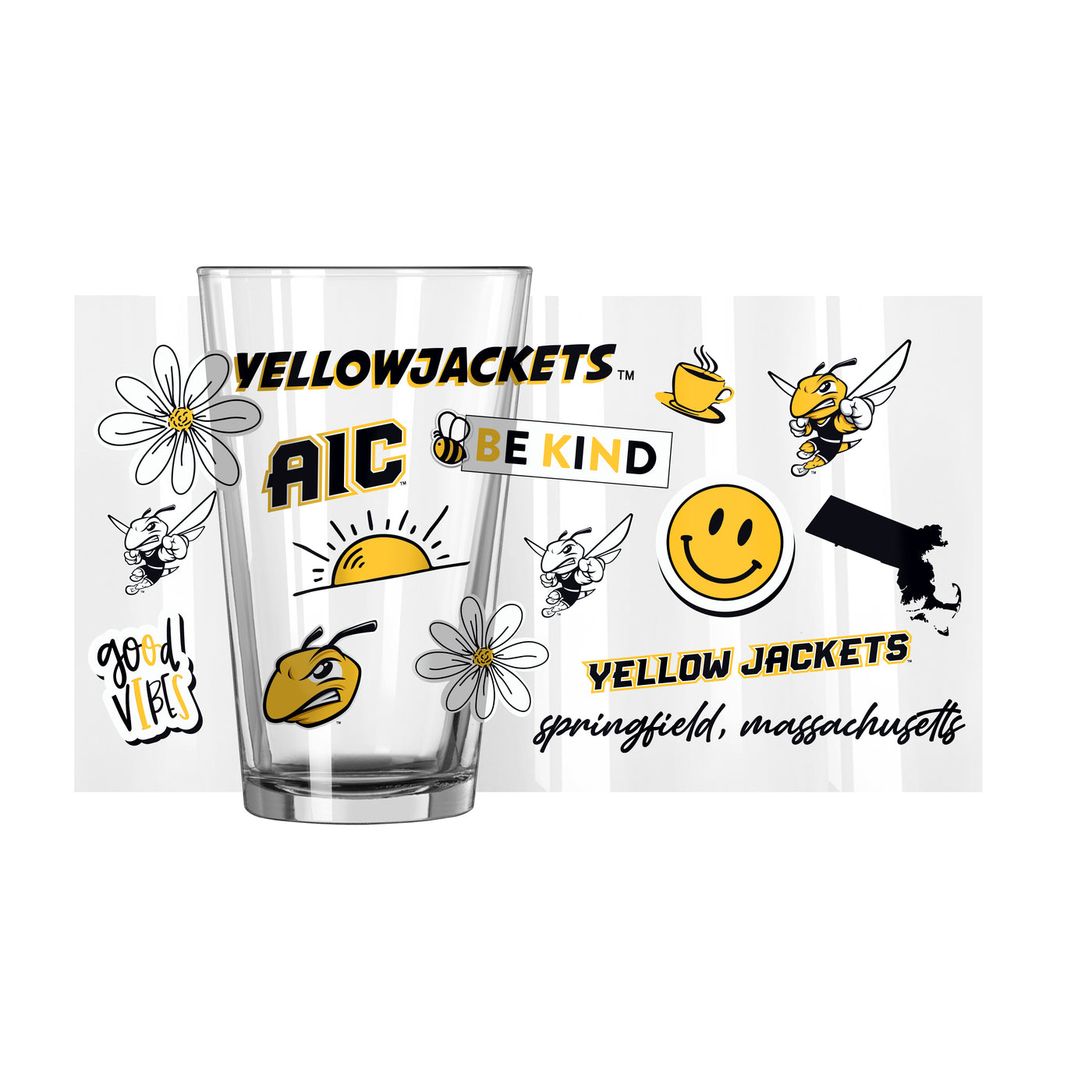 American International College 16oz Native Pint Glass