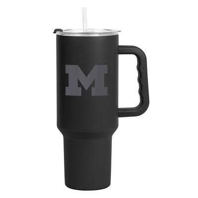 Michigan-Flint 40oz Black Tonal Powder Coat Tumbler