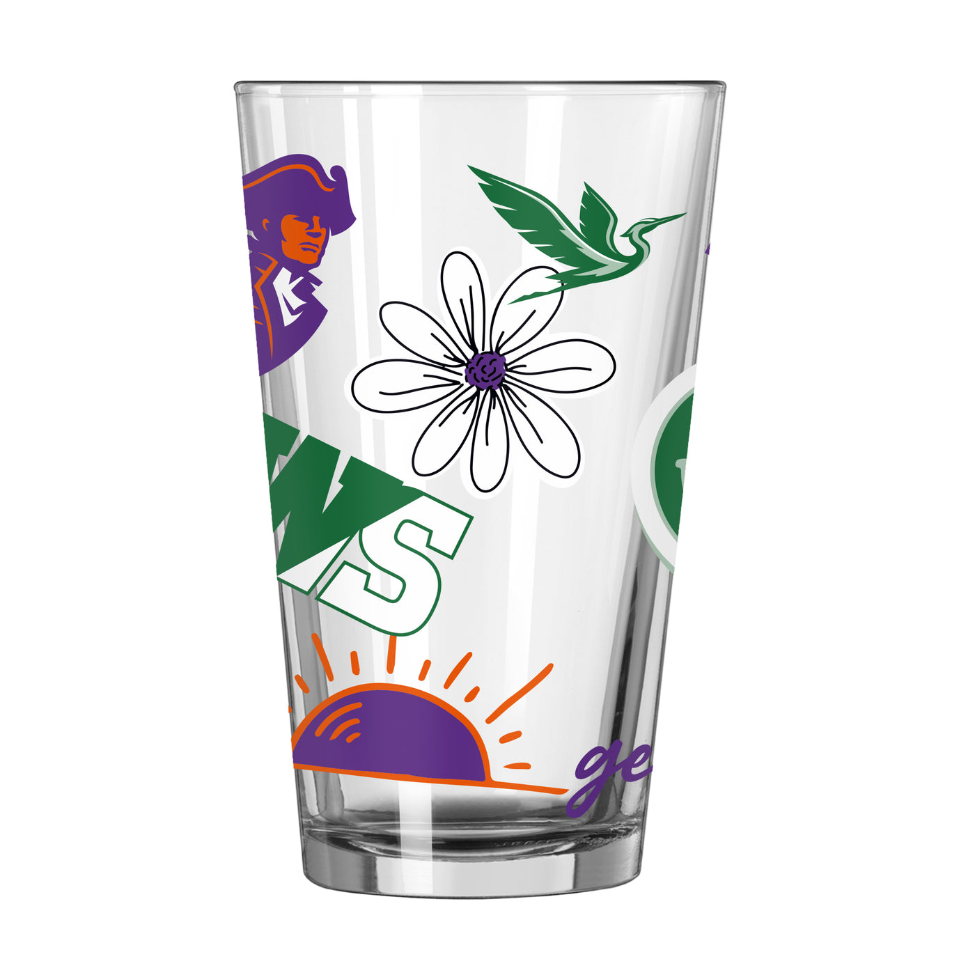 Hobart and William Smith Colleges 16oz Native Pint Glass
