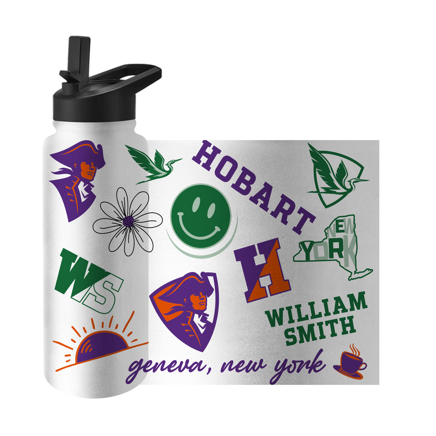 Hobart and William Smith Colleges 34oz Native Quencher Bottle