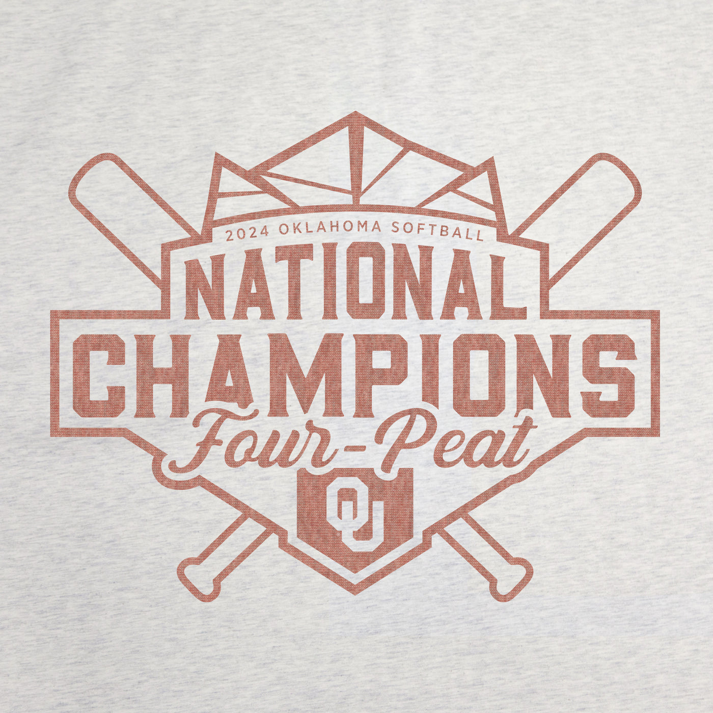 Oklahoma 2024 NCAA Softball Champions Sublimated Sweatshirt Blanket