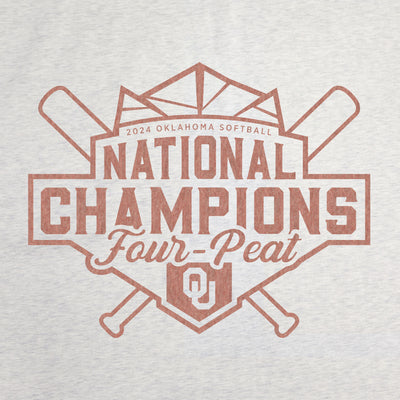 Oklahoma 2024 NCAA Softball Champions Sublimated Sweatshirt Blanket