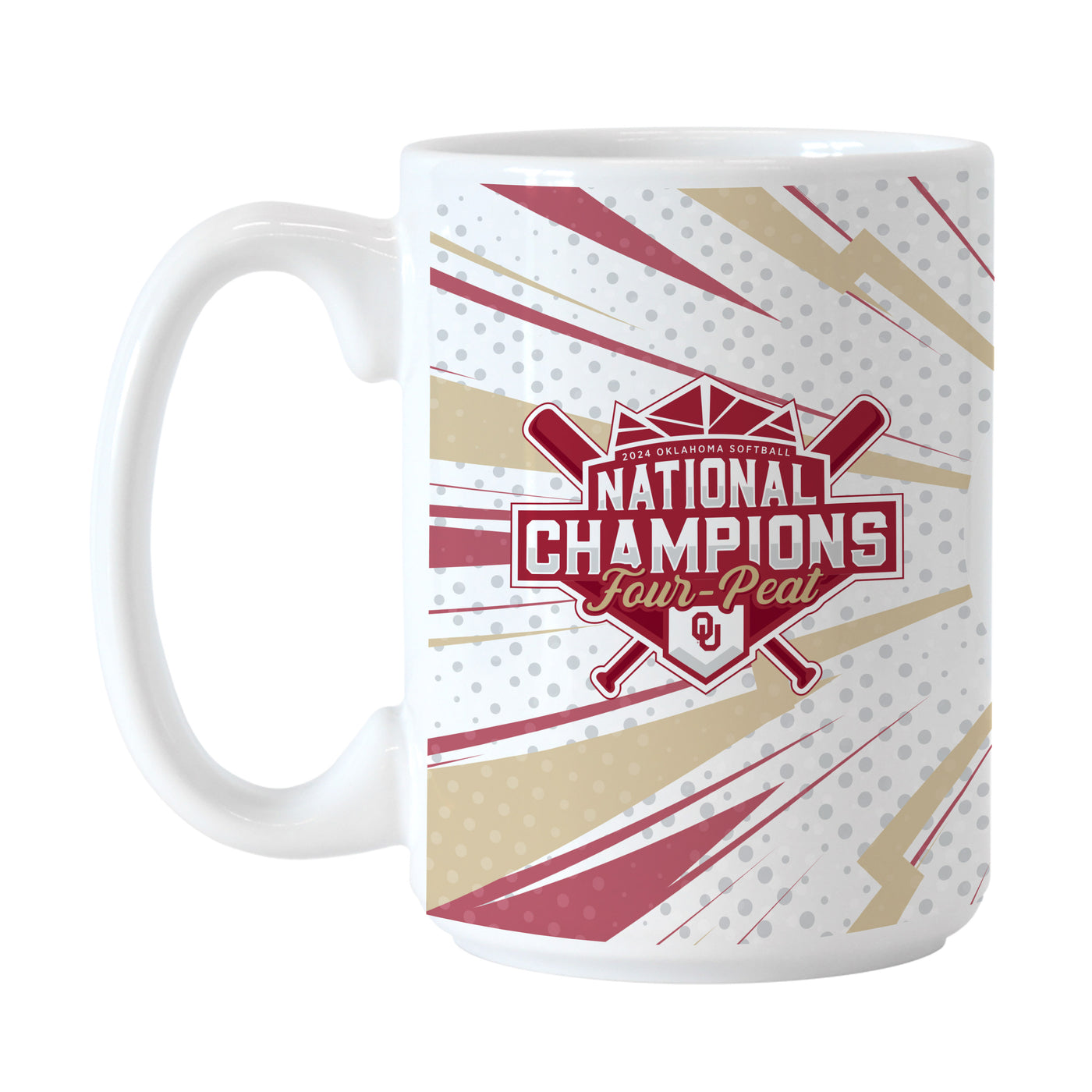 Oklahoma 15oz 2024 NCAA Softball Champions Sublimated Mug