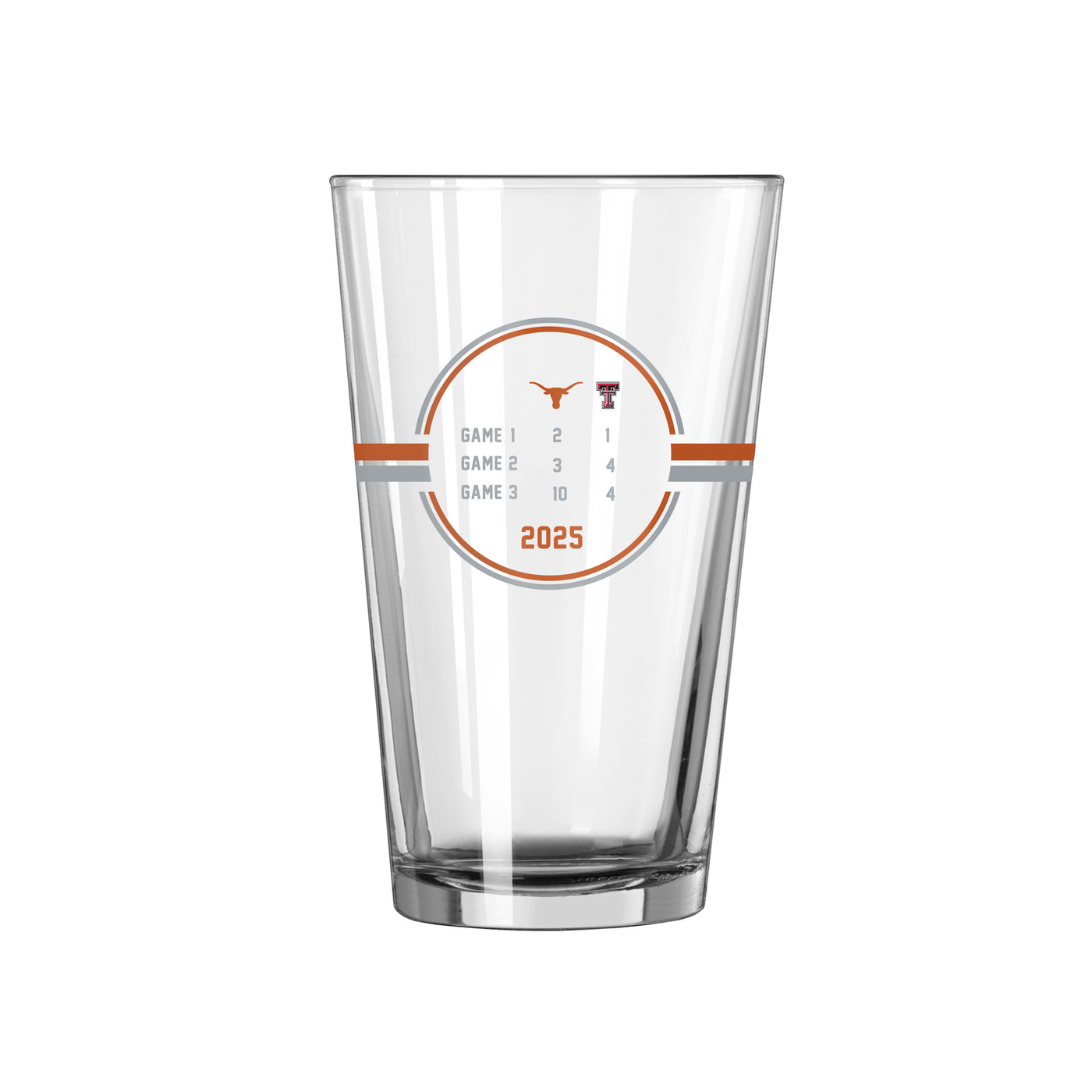 Texas 2025 Softball Champions 16oz Series Pint Glass