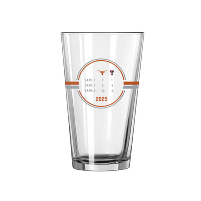 Texas 2025 Softball Champions 16oz Series Pint Glass