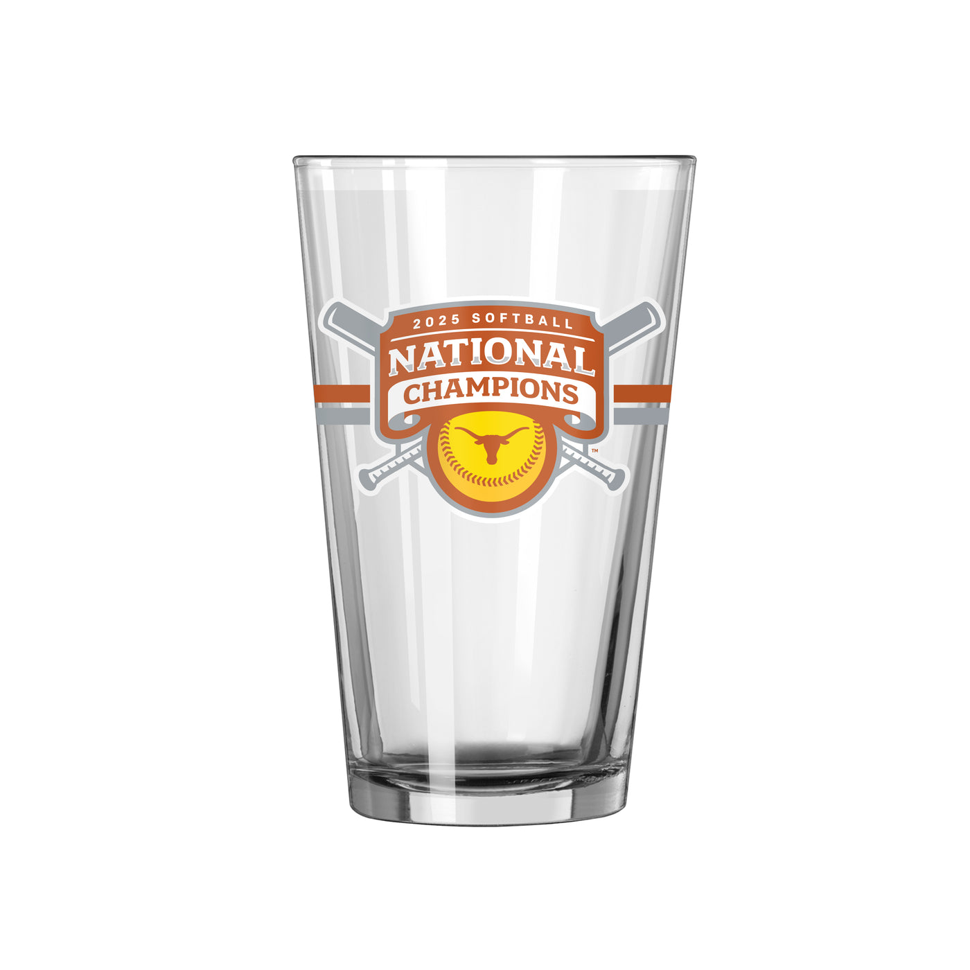 Texas 2025 Softball Champions 16oz Series Pint Glass