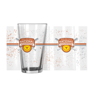 Texas 2025 Softball Champions 16oz Wrap Pint Glass