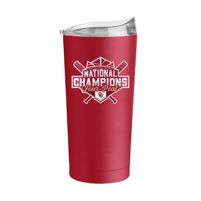 Oklahoma 20oz 2024 NCAA Softball Champions PC Tumbler