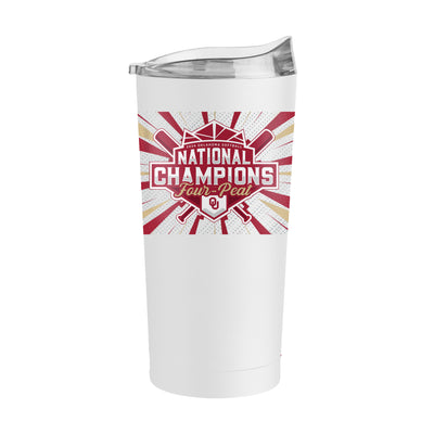 Oklahoma 20oz 2024 NCAA Softball Champions Wrap PC Tumbler