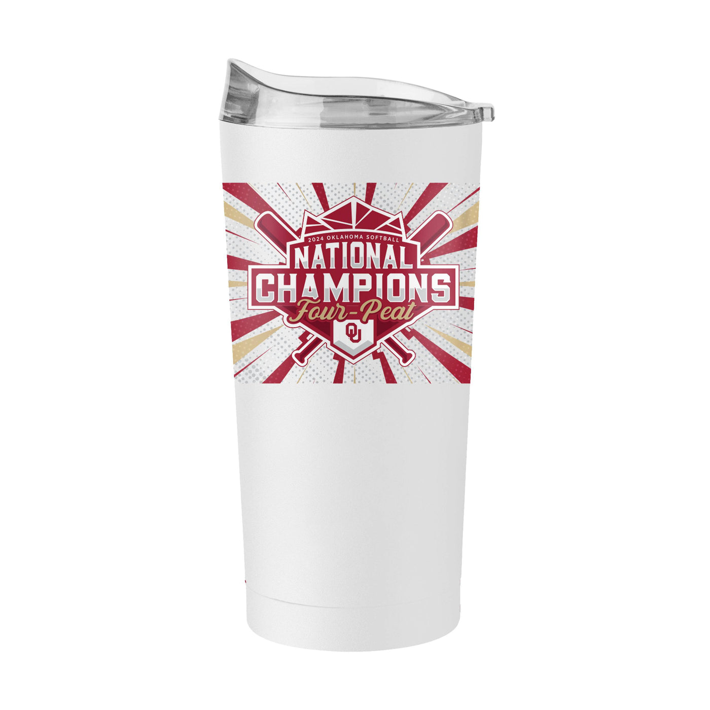 Oklahoma 20oz 2024 NCAA Softball Champions Wrap PC Tumbler