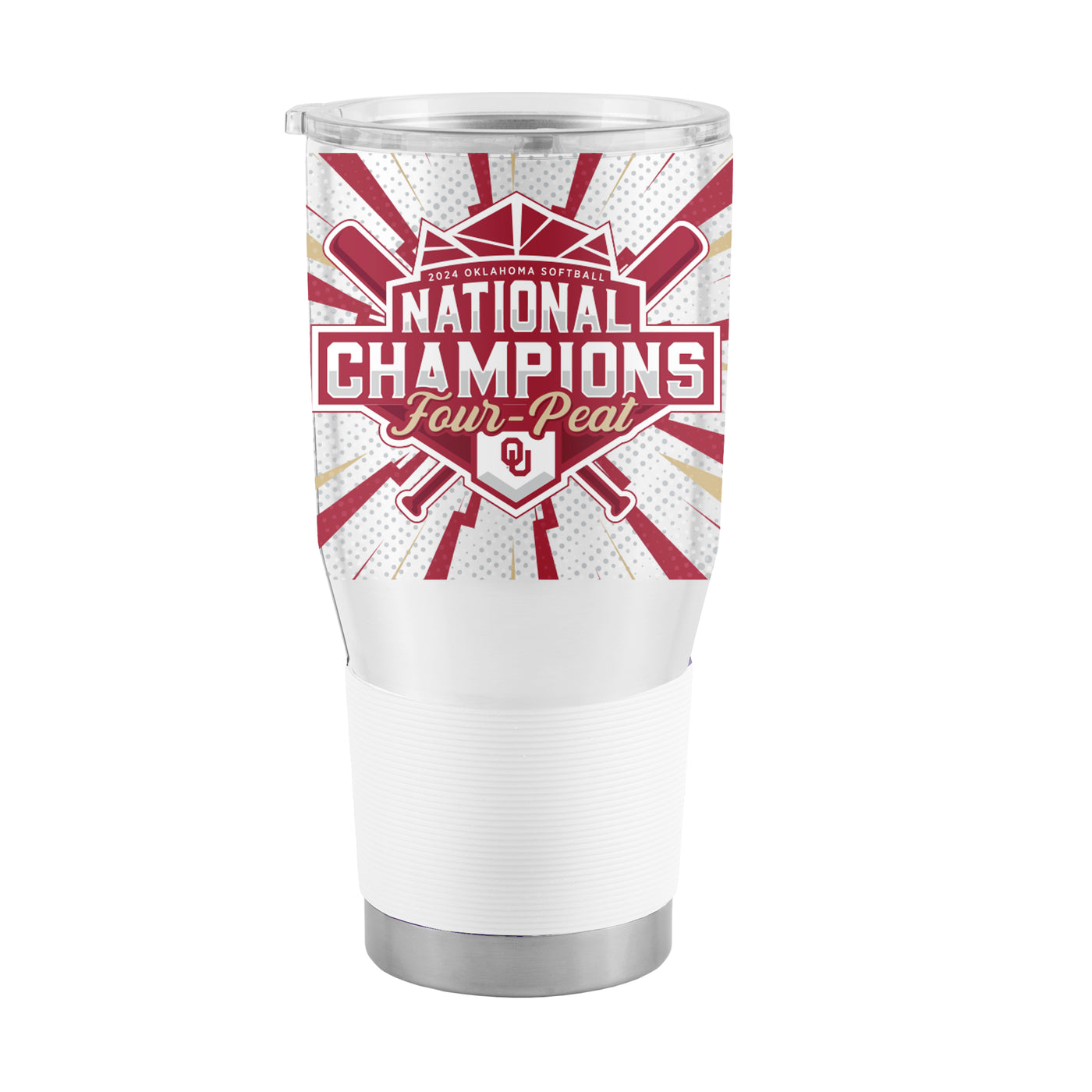 Oklahoma 30oz 2024 NCAA Softball Champions Stainless Tumbler