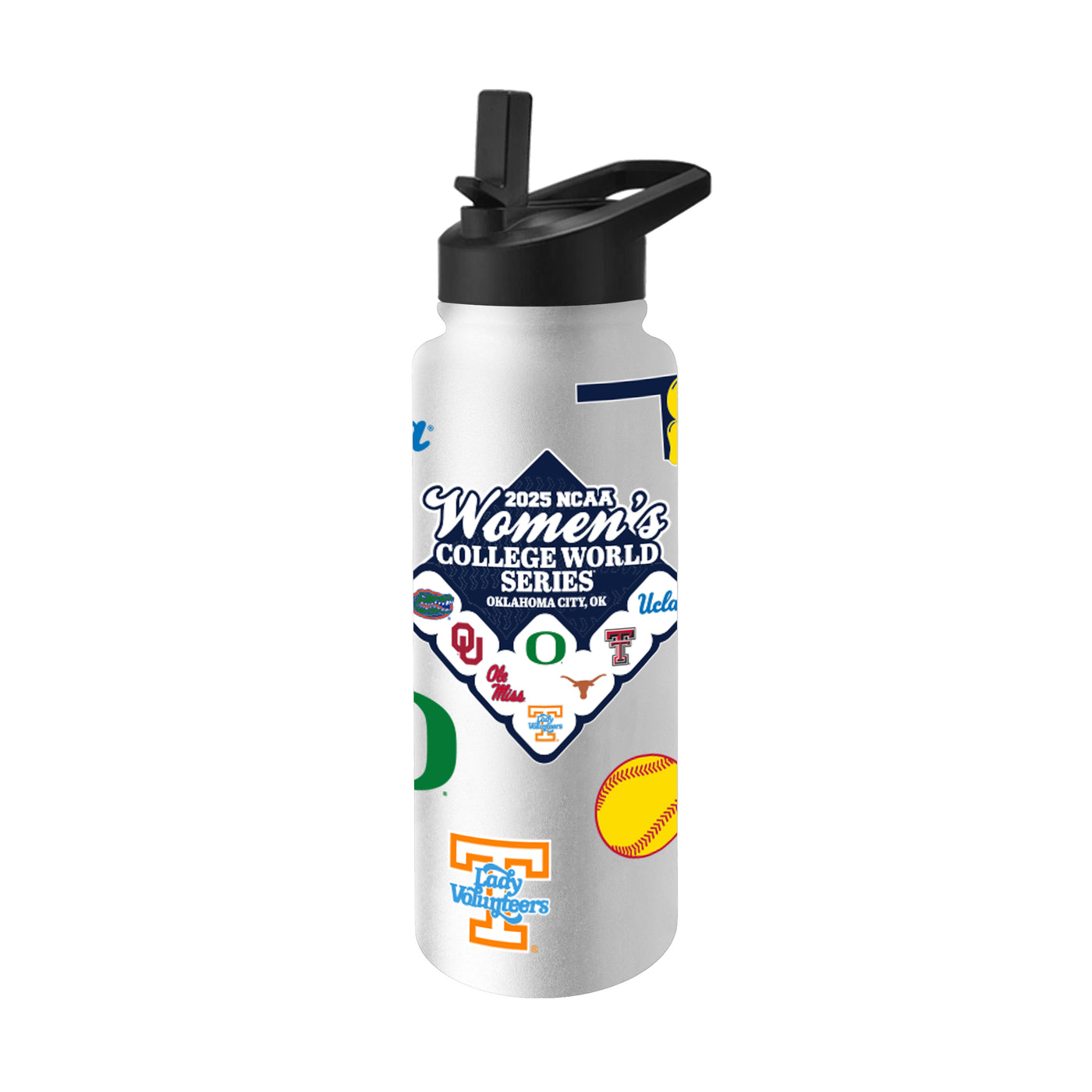 2025 NCAA Womens Softball 8 Team 34oz Quencher Bottle