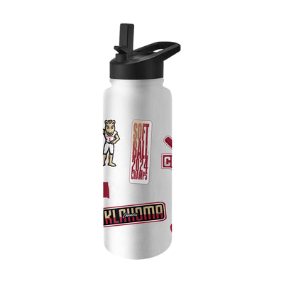 Oklahoma 34oz 2024 NCAA Softball Champions Native Quencher Bottle