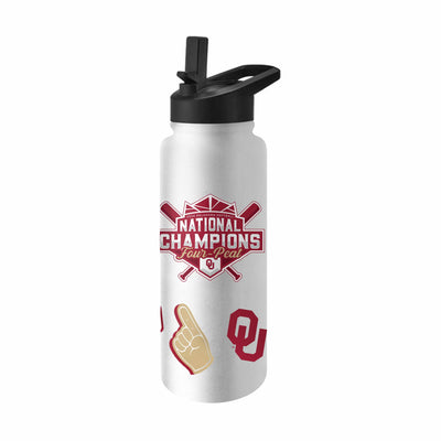 Oklahoma 34oz 2024 NCAA Softball Champions Native Quencher Bottle