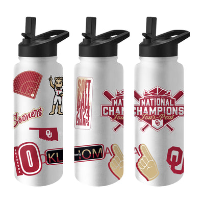 Oklahoma 34oz 2024 NCAA Softball Champions Native Quencher Bottle