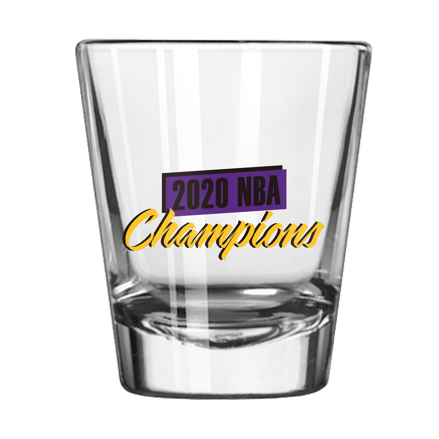 2020 Lakers NBA Champions 2oz Logo Shot Glass