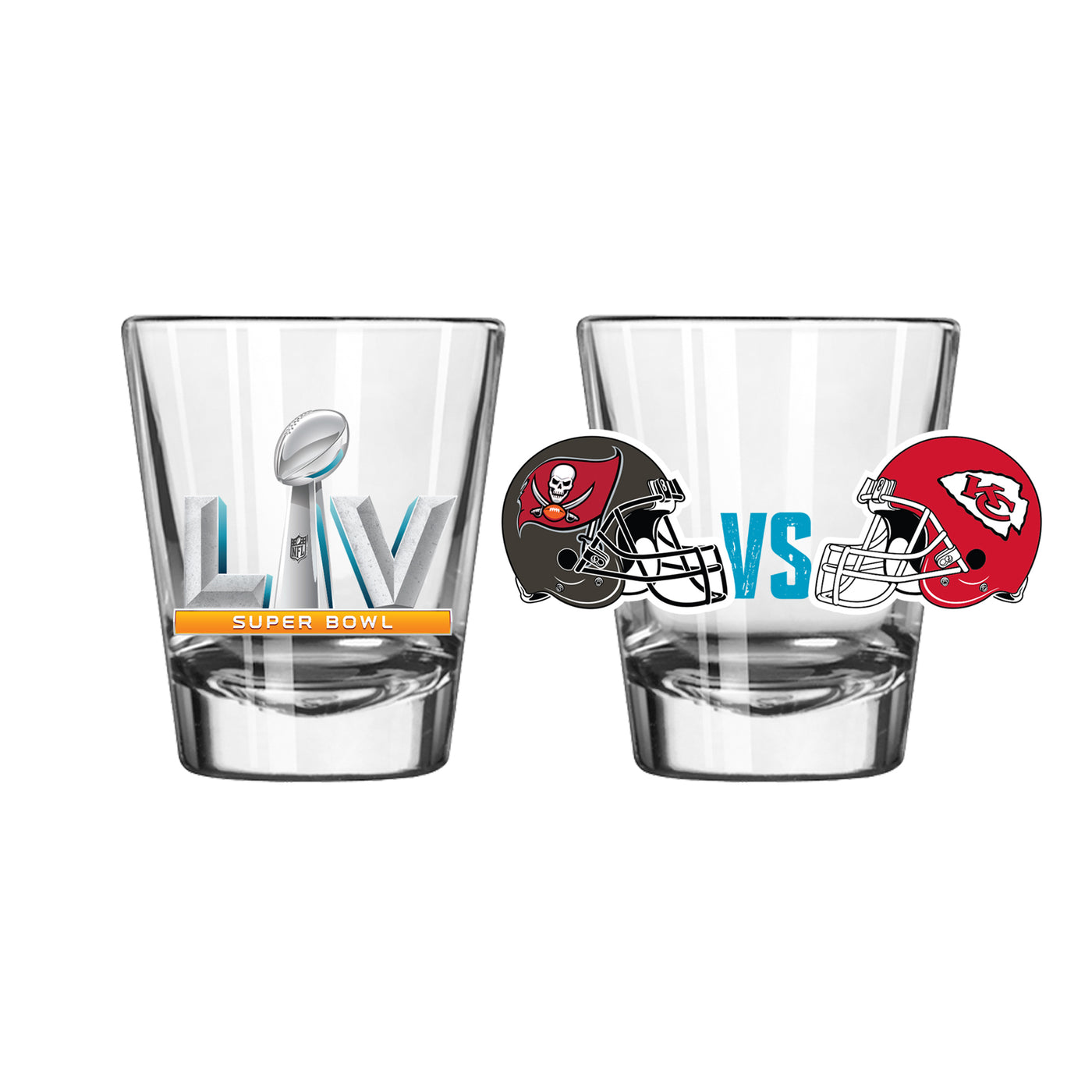 Super Bowl 55 Matchup Logo 2oz Shot Glass