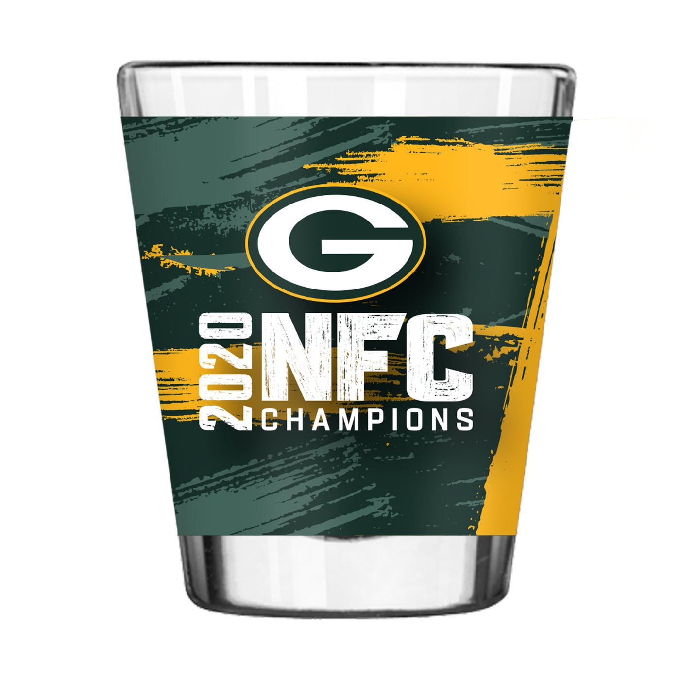GB Packer Pro 2021 NFC Champs Sublimated 2oz Shot Glass