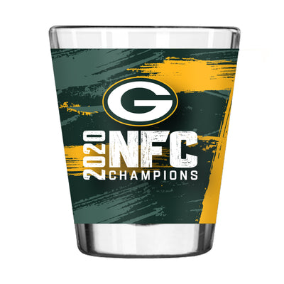 GB Packer Pro 2021 NFC Champs Sublimated 2oz Shot Glass