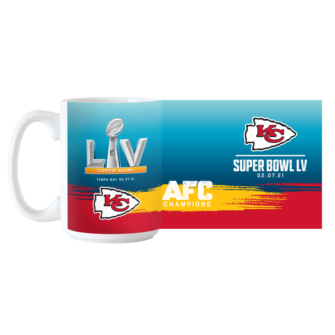KC Chiefs SB55 Bound Sublimated 15oz Mug
