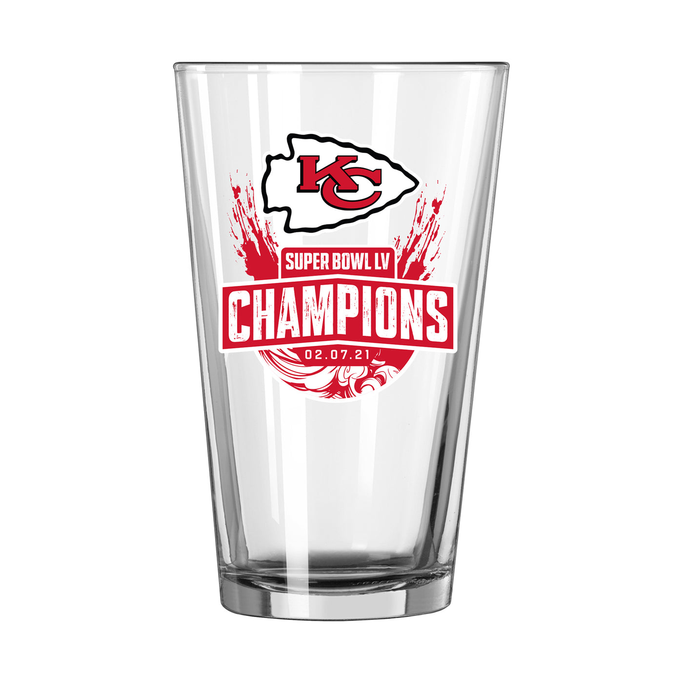 Kansas City Chiefs Super Bowl 55 Logo 16oz Pint Glass