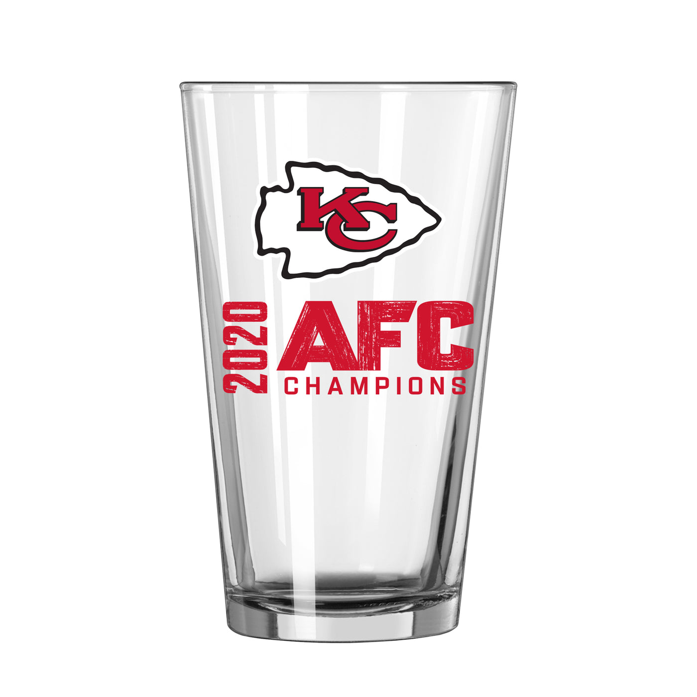 Kansas City Chiefs 16oz 2021 AFC Champs Logo Pint Glass