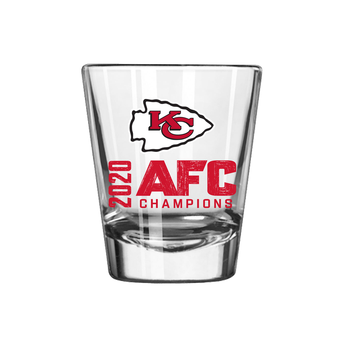 Kansas City Chiefs 2021 AFC Champs Logo 2oz Shot Glass