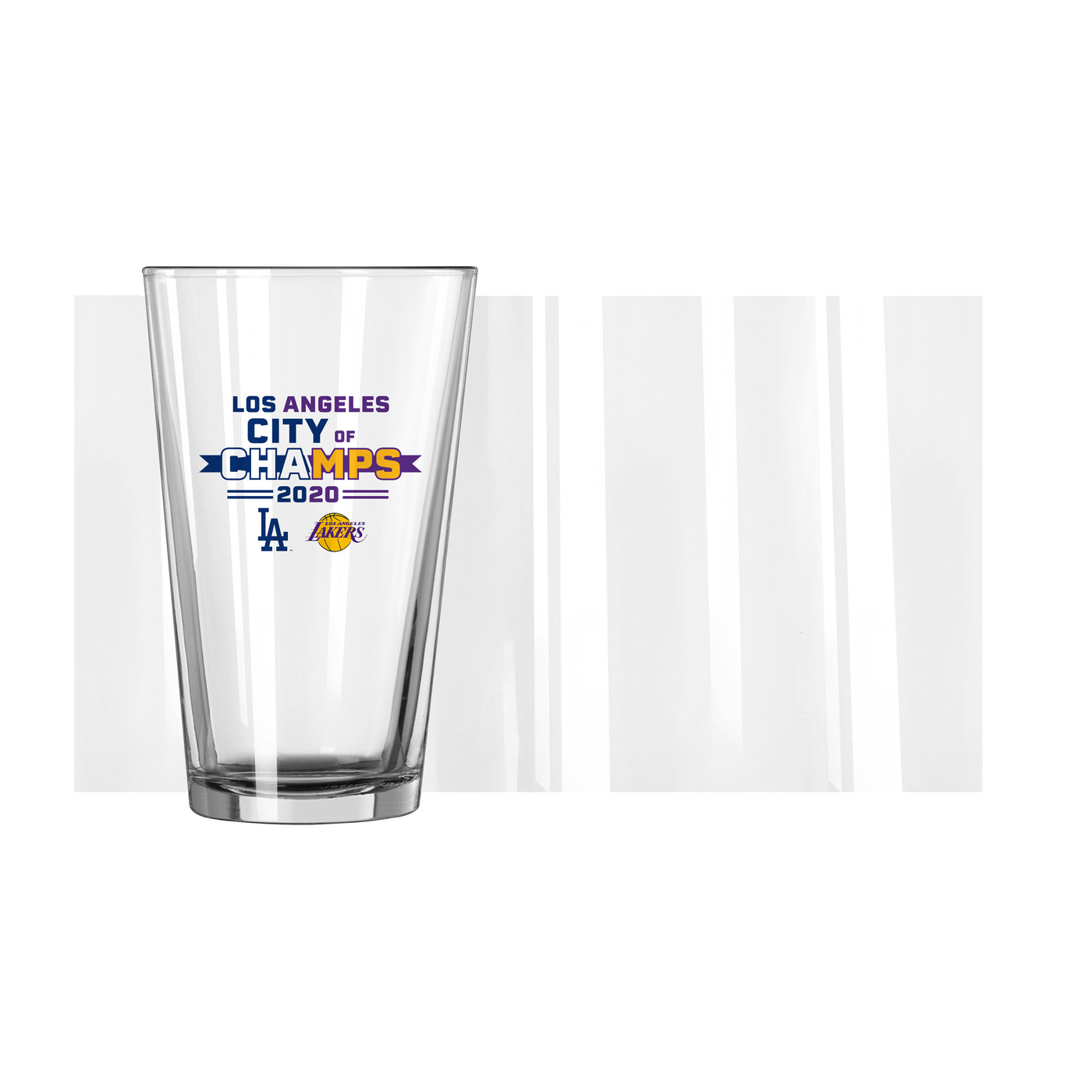 Lakers/Dodgers City of Champs 16oz Pint Glass