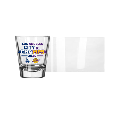 Lakers/Dodgers City of Champs 2oz Shot Glass