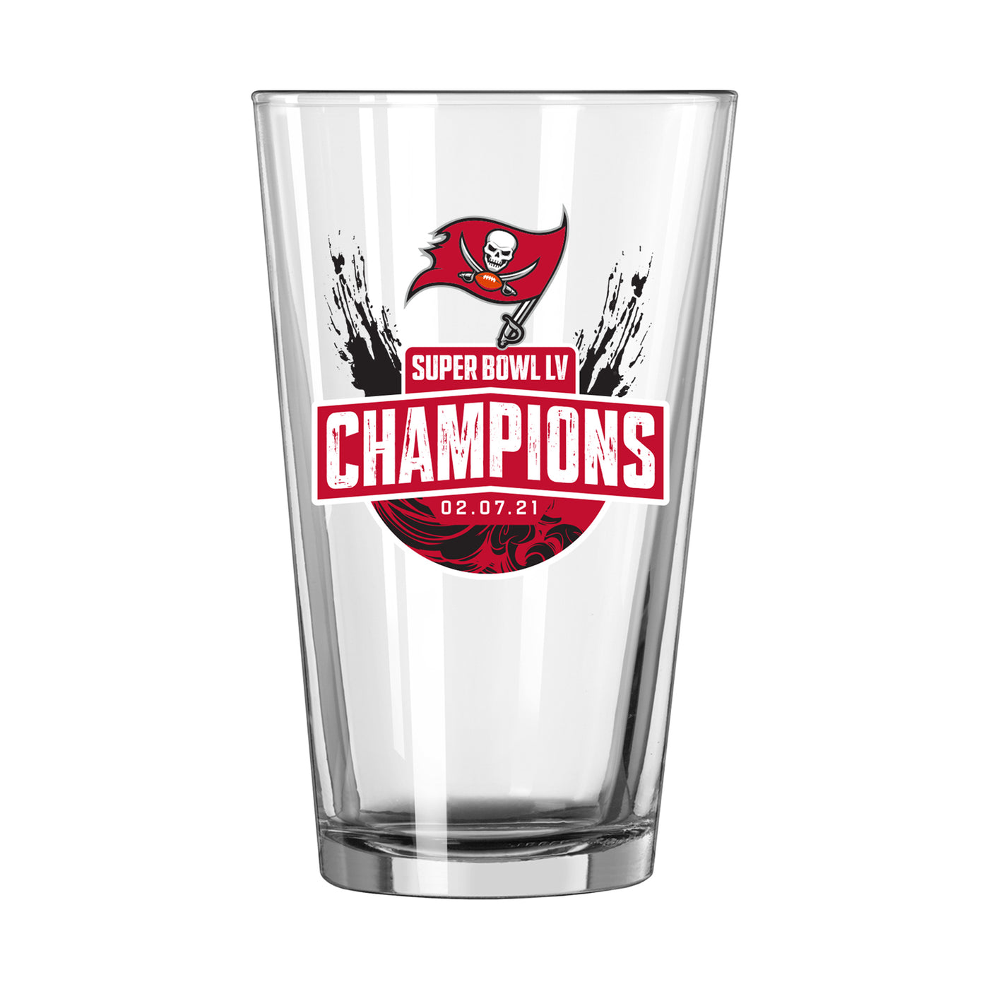 Tampa Bay Bucs Super Bowl 55 Logo 16oz Pint Glass