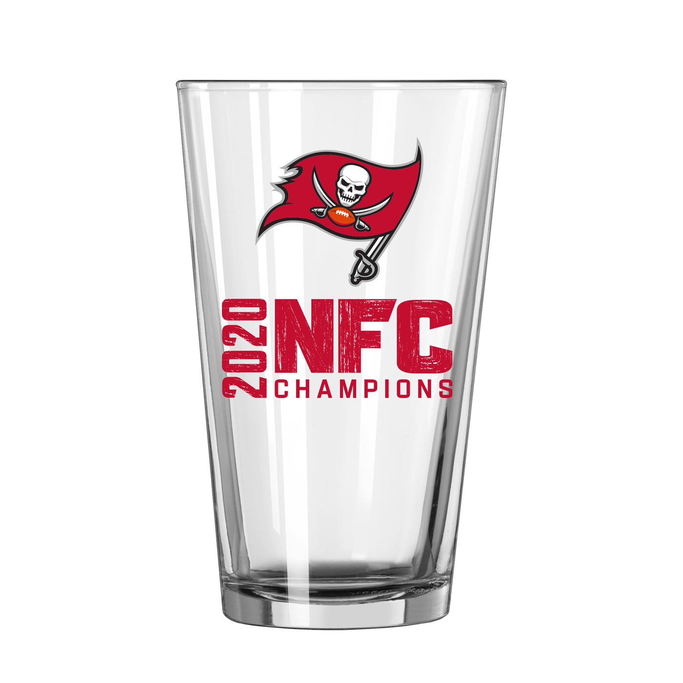 Tampa Bay Buccaneers 2021 NFC Champs Logo 16oz Pint Glass