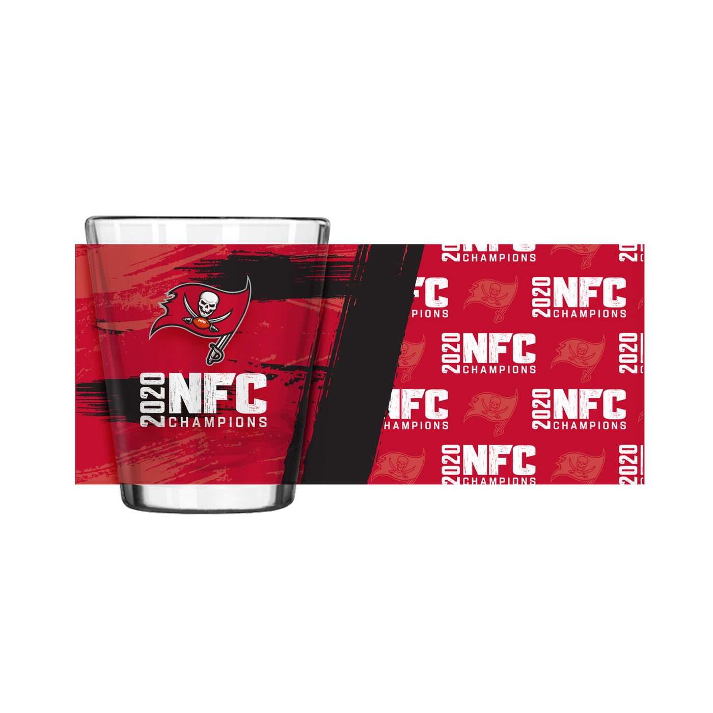 Tampa Bay Buccaneers 2021 NFC Champs Sublimated 2oz Shot Glass
