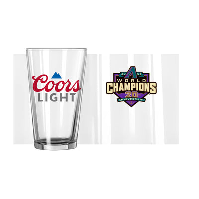 Coors Light Arizona Diamondbacks 20th Anniversary Pint Glass