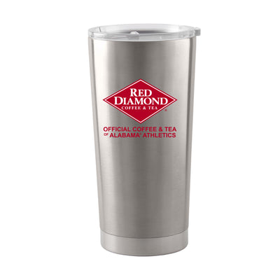 Red Diamond Coffee & Bama National Champs 20oz Silver Stainless Tumbler