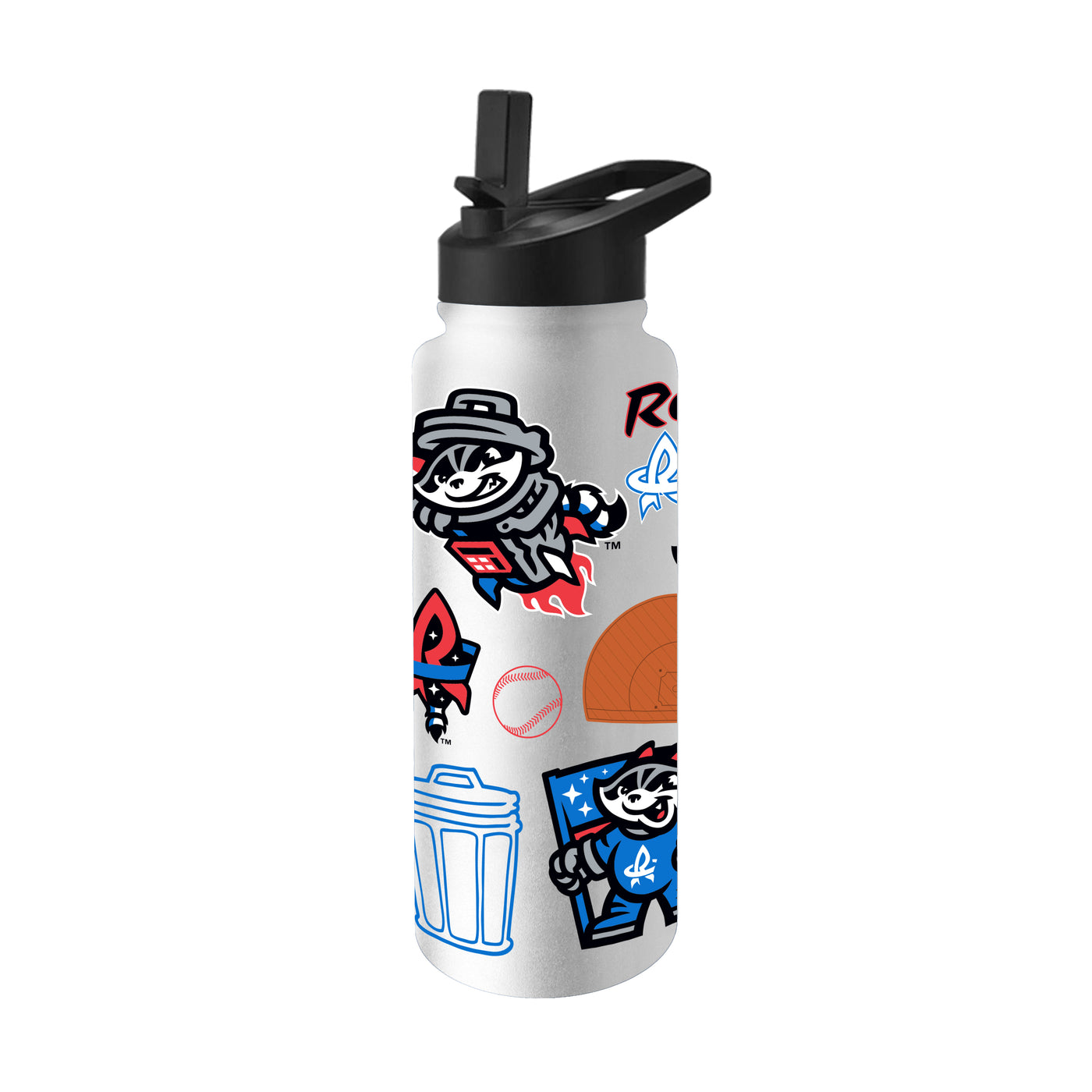 Rocket City Trash Pandas 34oz Native Quencher Bottle