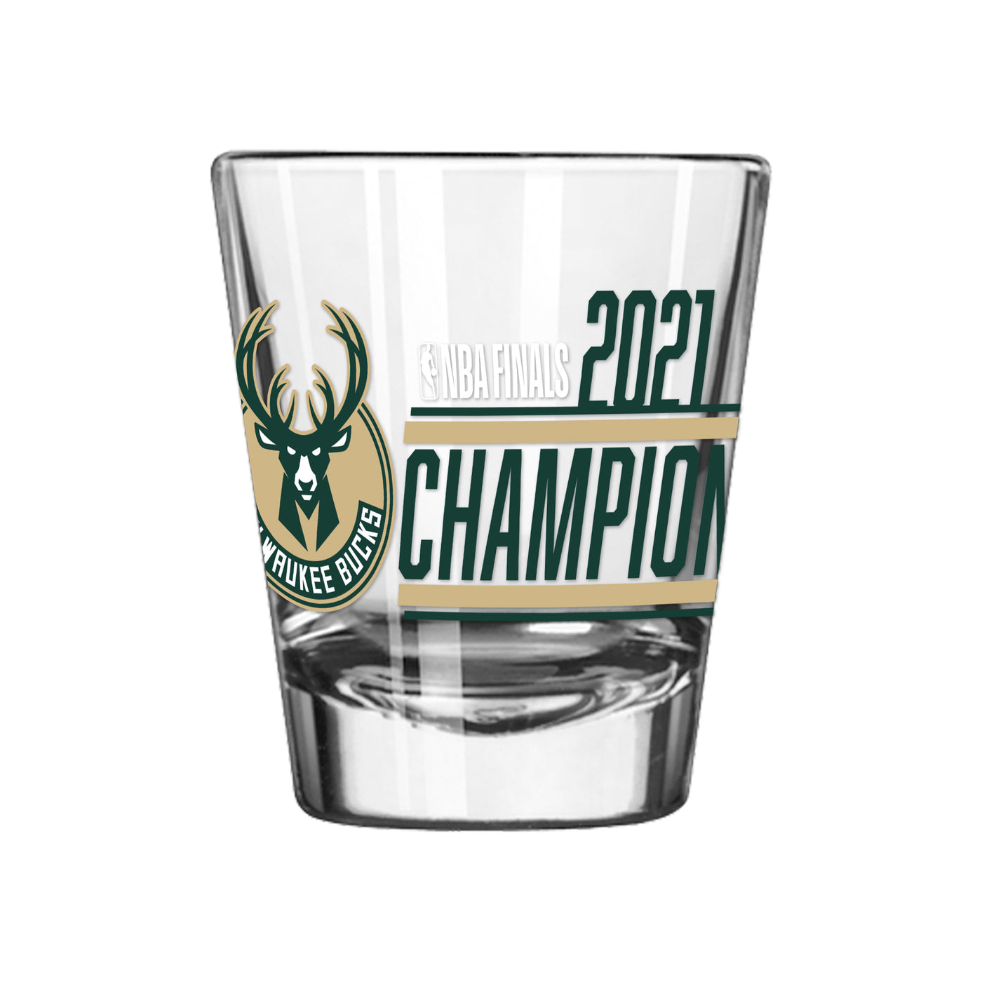 Milwaukee Bucks 2oz NBA Champion Shot Glass