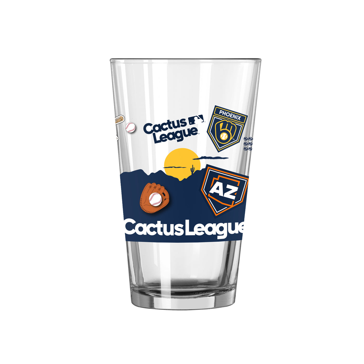 Milwaukee Brewers Cactus League 16oz Native Pint Glass