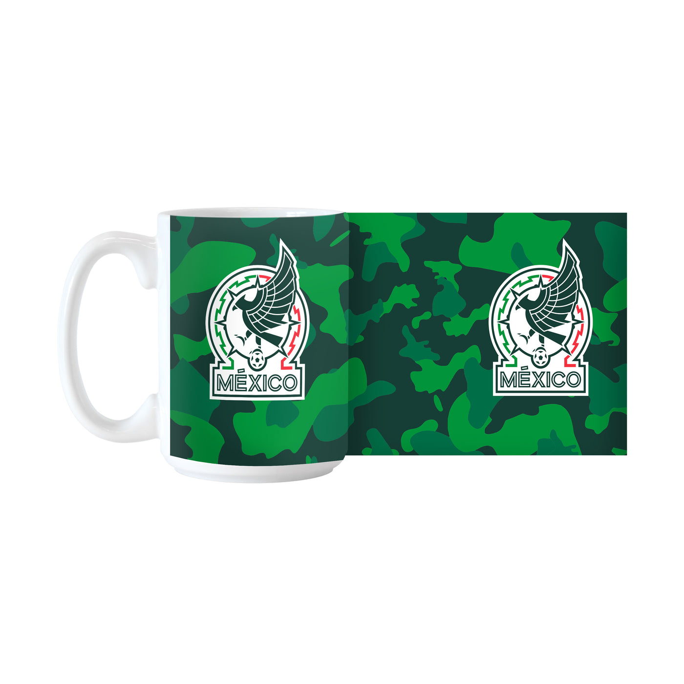 Mexico Mens Soccer Team 15oz Camo Sublimated Mug