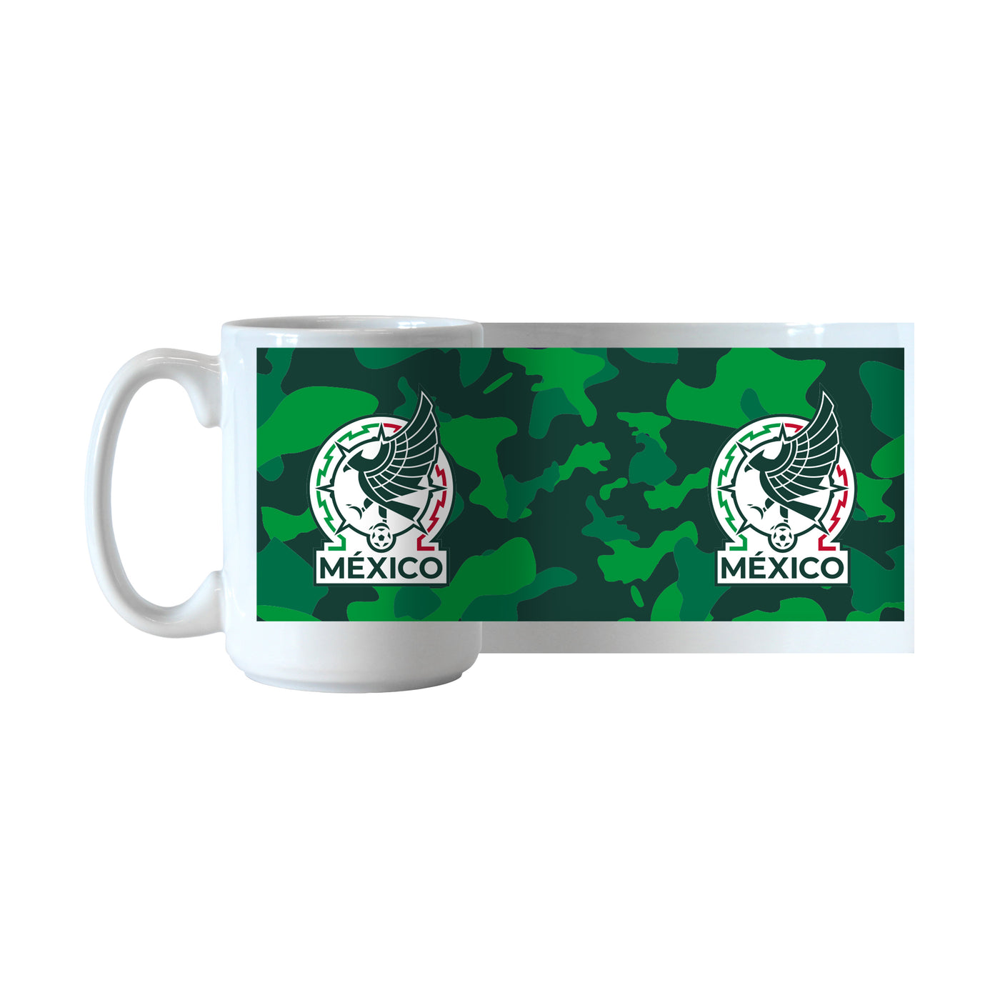 Mexico Mens Soccer Team 15oz Camo Sublimated Mug