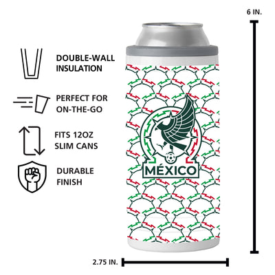Mexico National Team 12oz Slim Can Coolie - Logo Brands