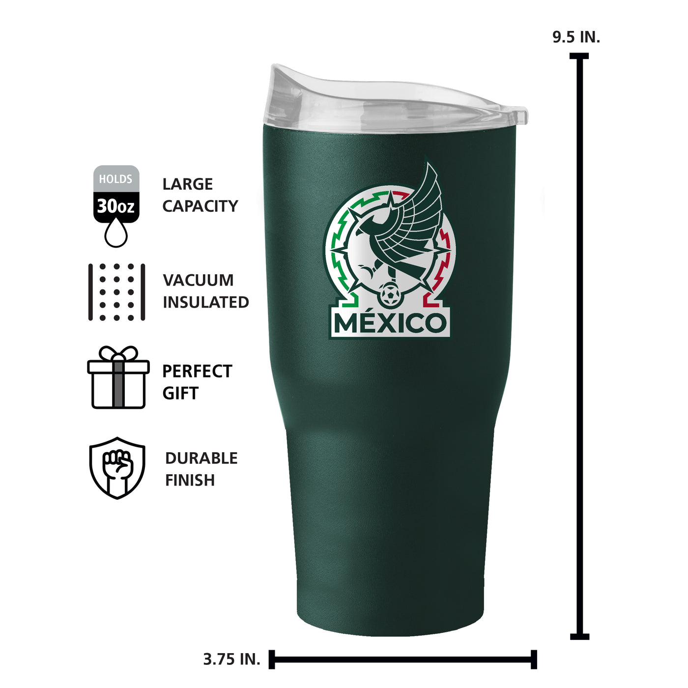 Mexico National Team 30oz Flipside Powder Coat Tumbler