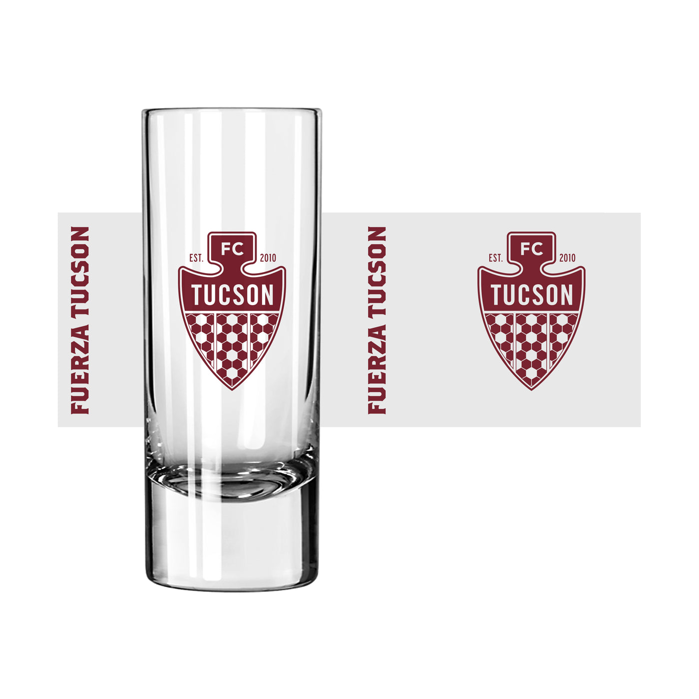 FC Tucson 2.5oz Gameday Glass Shooter