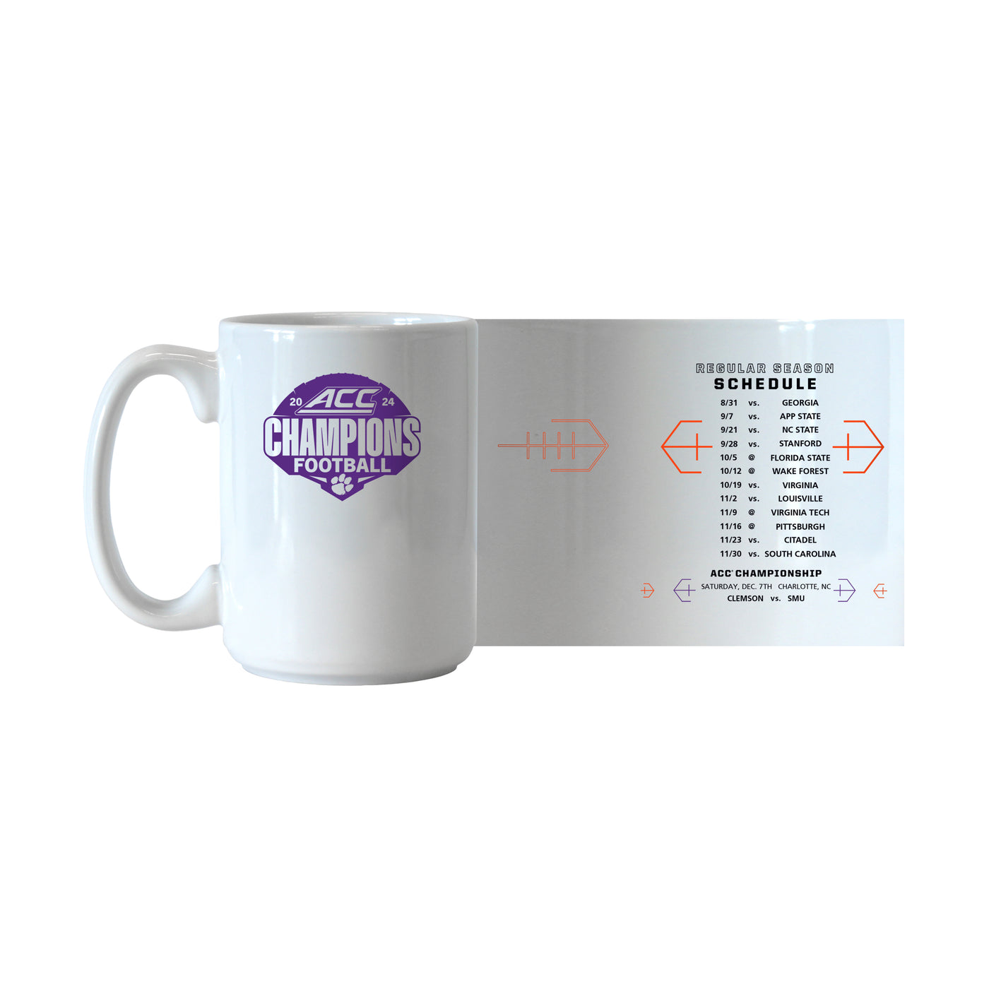 Clemson 2024 ACC Champions 15oz Sublimated Mug