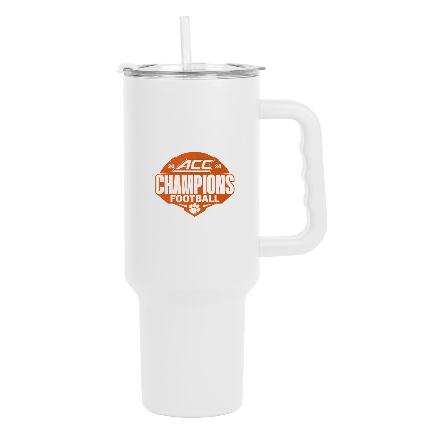 Clemson 2024 ACC Champions 40oz White PC Tumbler