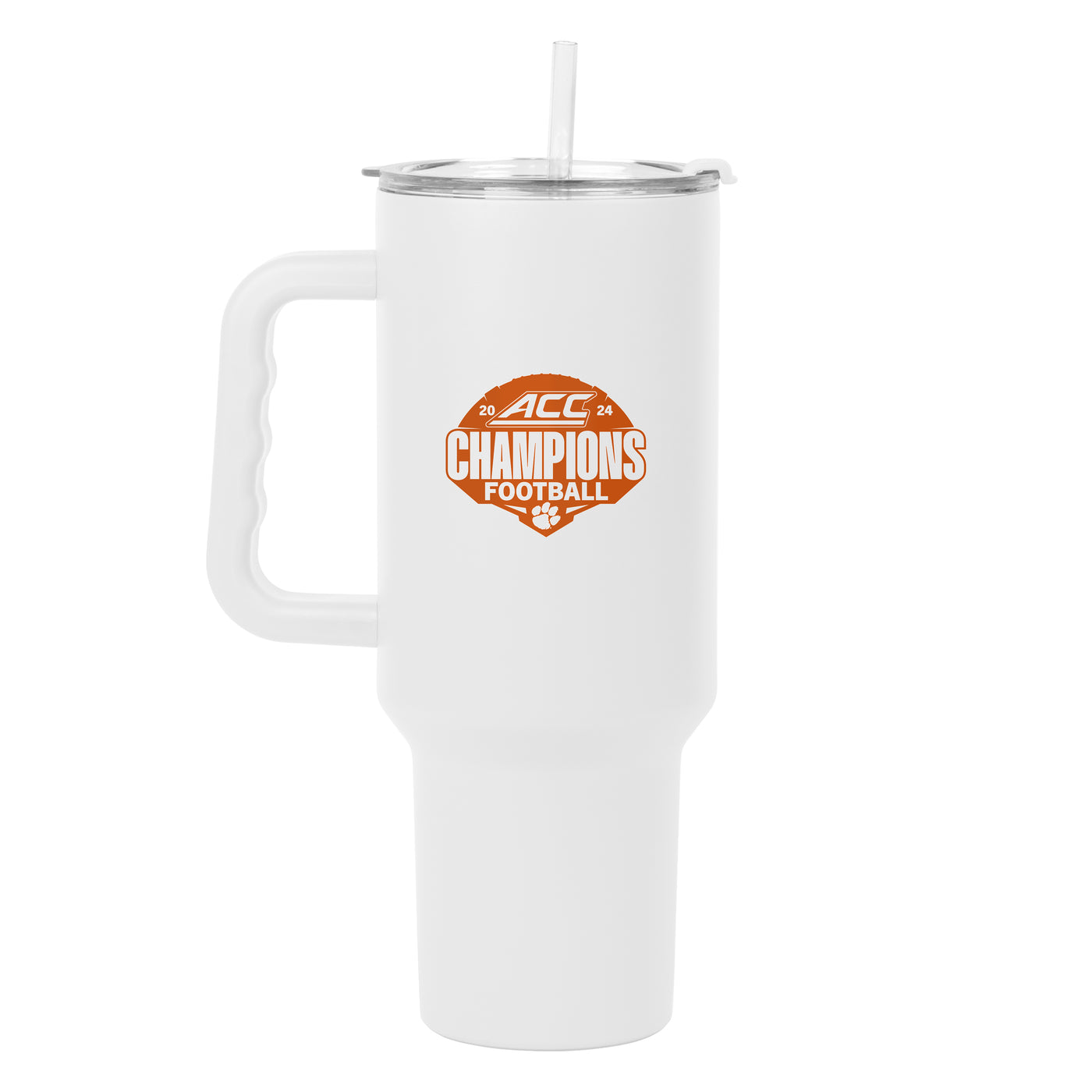 Clemson 2024 ACC Champions 40oz White PC Tumbler