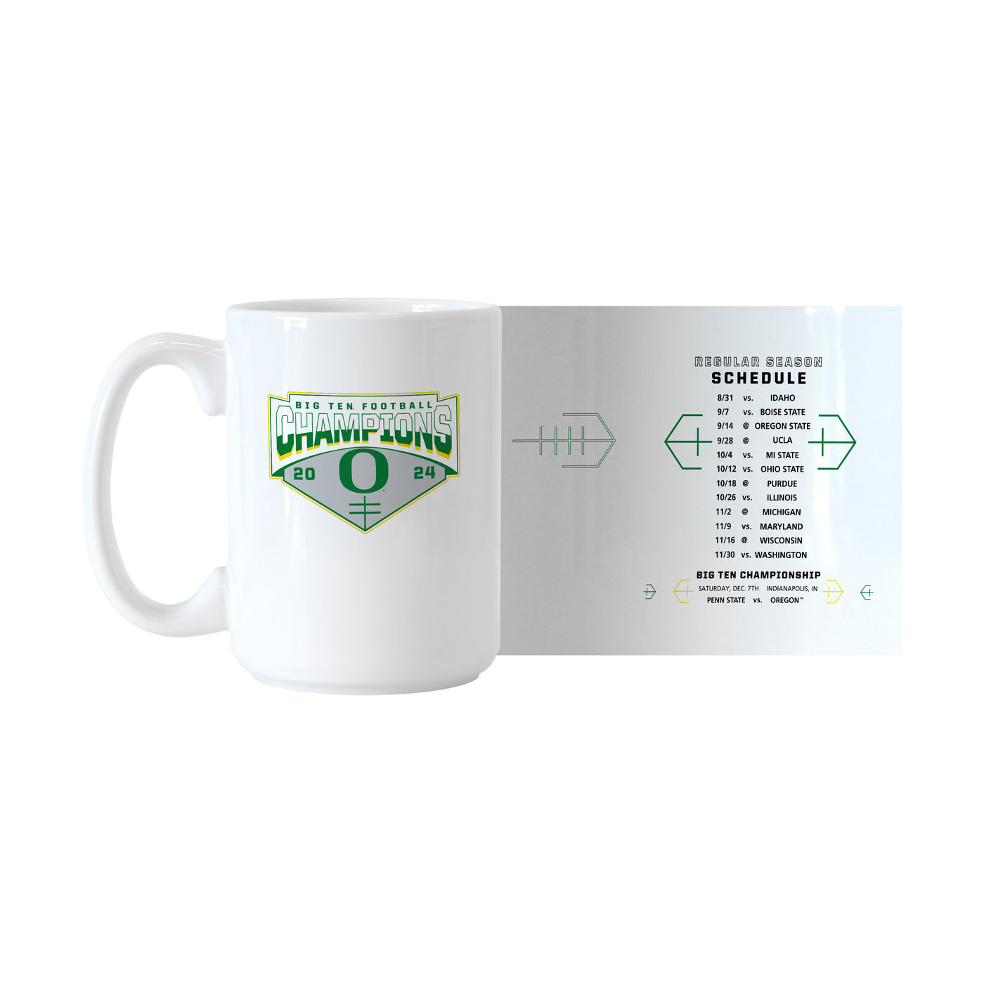 Oregon 2024 BIG10 Champions 15oz Sublimated Mug