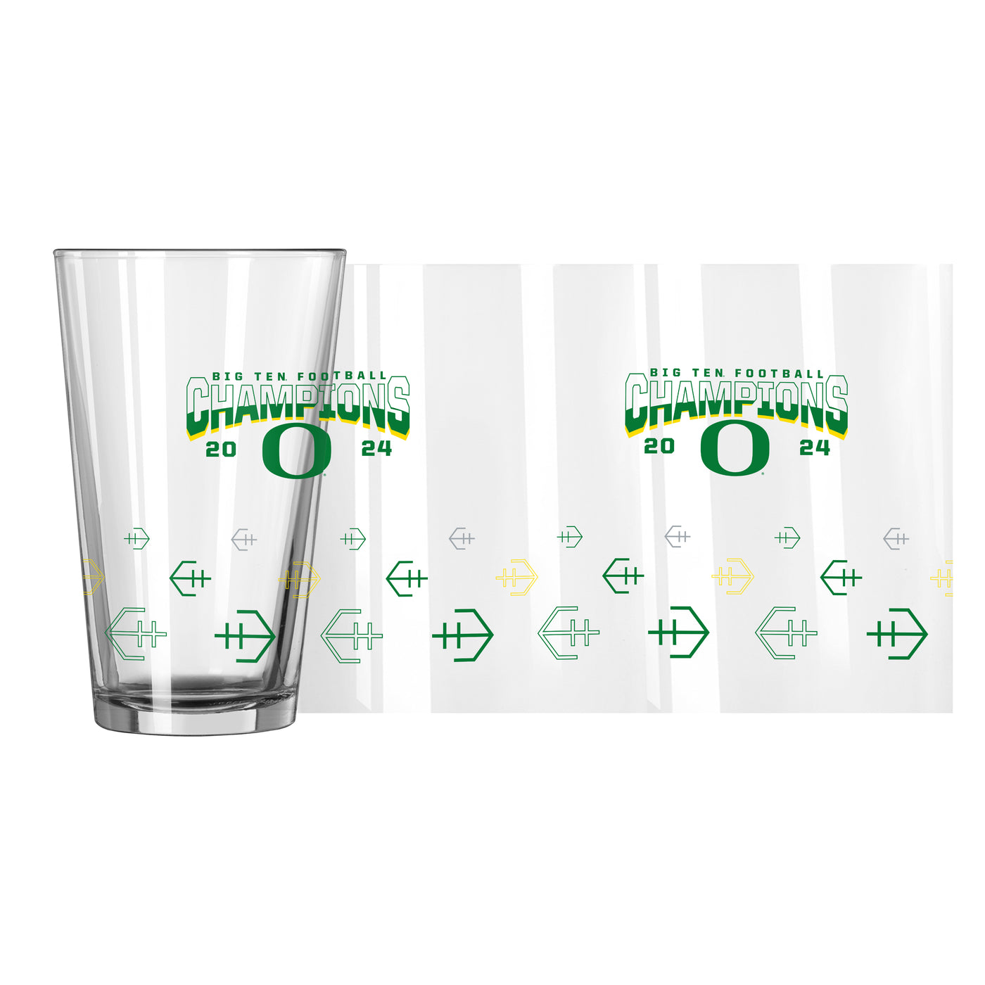 Oregon 2024 BIG10 Champions 16oz Pint Glass